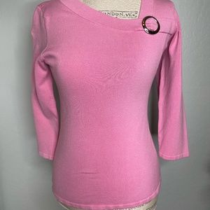 INC Pink 3/4 length Shirt Size 6